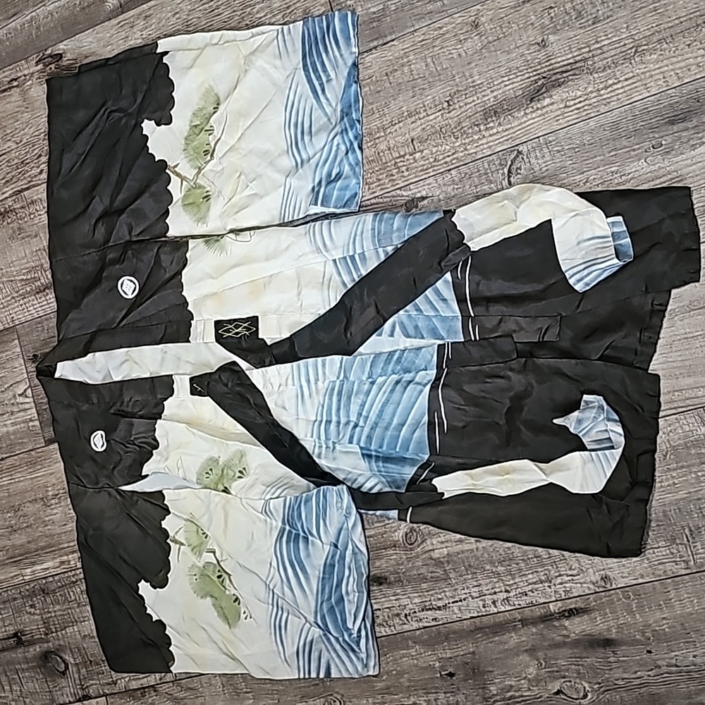 Japanese Vintage Sea Eagle Pop Art Robe Kimono